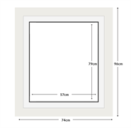 Diamond Dotz Frame With Mat 57X79Cm Aperture - timber frame 74 x 96cm white