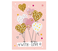 Diamond Dotz Greeting Card - Love Balloons - 12.6 x 17.7cm