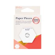 Paper Pieces - Pre-cut - Hexagon - 0.75" - 100pc