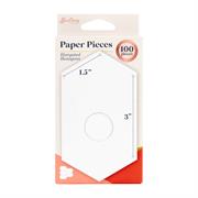 Paper Pieces Pre Cut Elongated Hexagon 1.5 Inch