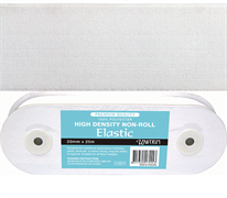 Elastic High Density Non-Roll - 38mm White