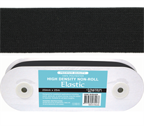 Elastic High Density Non-Roll - 32mm Black