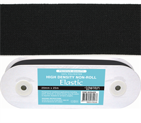 Elastic High Density Non-Roll - 38mm Black