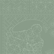 Sashiko Panel - Linen/Cotton 137 x 50cm Fauna Kentucky