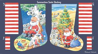 Summertime Santa Stocking Panel - DV5411