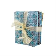 Robert Kaufman - Metallic Fabric Bundle - Blue