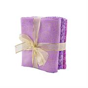 Robert Kaufman - Metallic Fabric Bundle - Purple