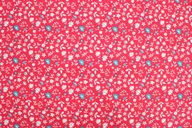 Riley Blake Printed Cotton - Pretty Flowers Hot Pink 112cm