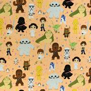 Sew Easy Fabric - Minky Metallic - 100% Polyester - Star Wars Cutietude