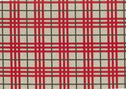 Christmas Linen Fabric 140cm - Plaid - Grey