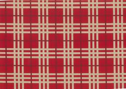 Christmas Linen Fabric 140cm - Plaid - Red