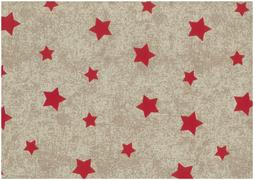 Christmas Linen Fabric 140cm - Stars - Grey