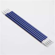 KnitPro - Zing Dbl Point Knitting Needles 20cm - Aluminium 20cm x 4.00mm