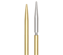 Groove Knitting Needles 35cm - 6.50mm Gold