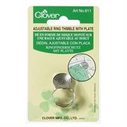 Clover Adjustable Ring Thimble with Plate