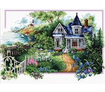 No Count Cross Stitch On White Aida 14 - summer comes 59x39cm