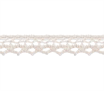 Bowtique Cotton Lace Ribbon 10mm x 5m White