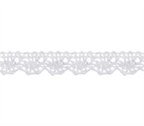 Bowtique Cotton Lace Ribbon 10mm x 5m White