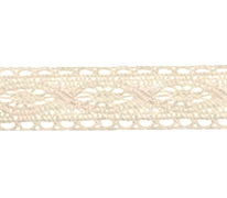 Bowtique Cotton Lace Ribbon 20mm x 5m Cream