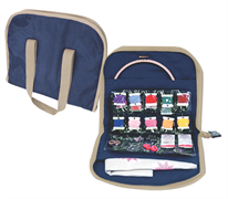 Embroidery Floss Bag Navy/Beige- 280 x 330mm