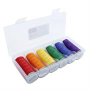 SEW EASY COLLECTION - Fine Quilting Thread 100% Cotton 6Pc Pack - mixed solid  50/2 1100m asst cols