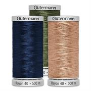 GUTERMANN - Thread Rayon 40 500M Sulky Machine Embroidery195 shades - 100% viscose