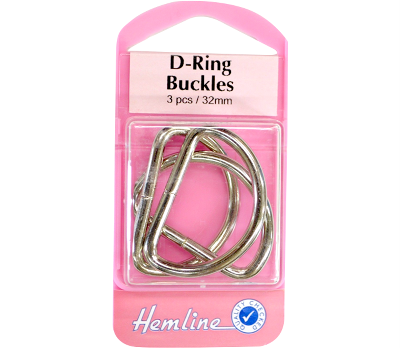 D-Ring - Nickle 32mm by Hemline in Haberdashery, Sewing Tools & More