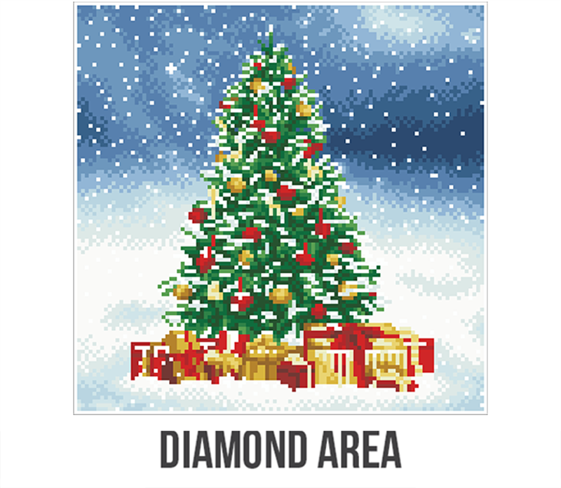 Diamond Dotz Christmas Tree Mini Pillow Diamond Painting Kit