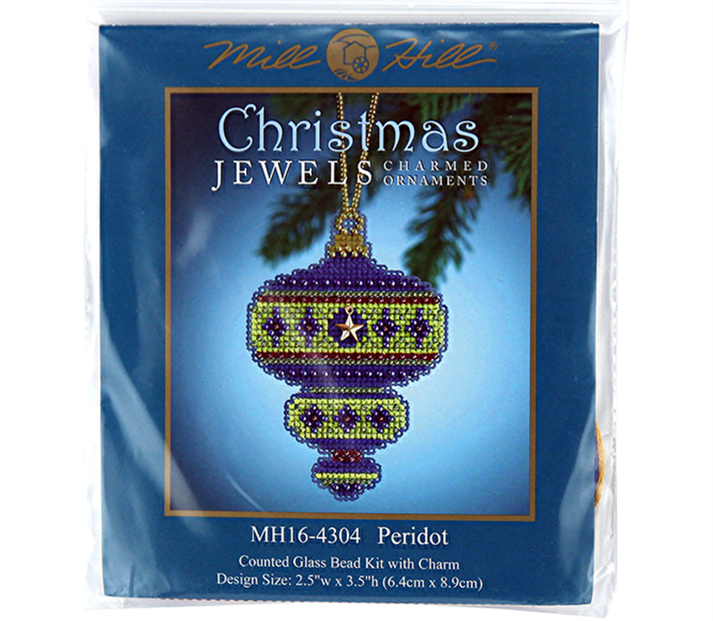 Mill Hill Charmed Ornaments Kit - Christmas Jewels - Peridot by