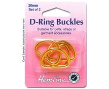 D-Ring - Gold 20mm