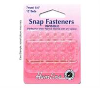 7mm snap fasteners sew-on, clear