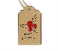Christmas Hang Tags - Merry Christmas - Holly Design