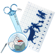 Frozen 2 Patchwork Ruler, Scissors with Pouch & Tape Measure - Olaf