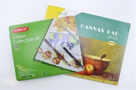 Artist Colour Pencil and Canvas Pad Combo Deal