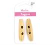 Light Wooden Toggles 50mm 2pc