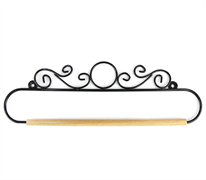Quilt Hanger – 12in wire with dowel – Black – Circle 
