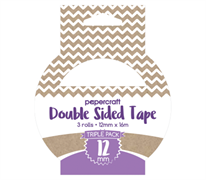 Papercraft Double Sided Adhesive Tape - 12mm x 16m x 3 ROLLS