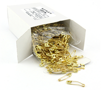 Newey Safety Pins Curved 27mm - Brass 1000pcs
