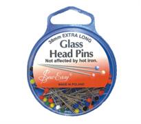 Glass head pins  - Extra long 0.7 x 44mm approx - 110pcs