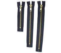 Jean Zippers 3pc Multi-Pack - Assorted Sizes NAVY