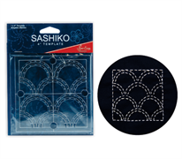 Sashiko Template 4 inches - waves
