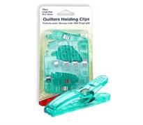 Quilt Clips 52 x 12mm 15pcs - green clips in hang sell pack