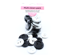 Buttons - Bulk pack - Multi Clown Pack (Colour 01)