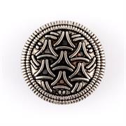 HEMLINE BUTTONS - Metal Swirl Jacket Shank Button - silver 18mm