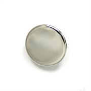 HEMLINE BUTTONS - Metal Brushed Button Shank - silver 15mm