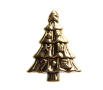 Fashion buttons - Novelty/Xmas Tree BUTTON METAL TYPE 32 - 4PCS, 53 GOLD