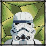 DIAMOND DOTZ - Stormtrooper Stained Glass - 32 x 32cm