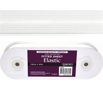 Elastic Fitted Sheet - 18mm White