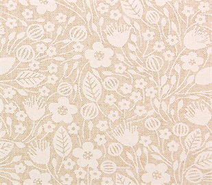 White And  Natural Quilt Backing Fabric 280Cm - garden daisies - natural