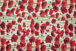 Kennard & Kennard - ANZAC Fabric - Poppies - Cream